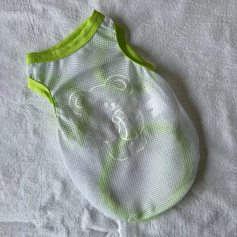 Summer Dog Mesh Clothes Breathable Pet Dog Vest Chihuahua French Bulldog clothing Puppy T-Shirt Dog Accessories