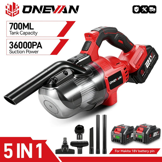 ONEVAN 6in1 Electric Vacuum Cleaner 16KPA Cordless Handheld Multi-function Dust Carpet Cleaning Tool For Makita 18V Battery Pin