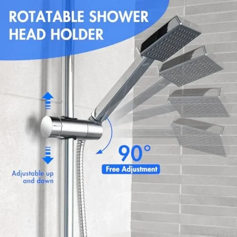 Universal Shower Head Holder Adjustable 18~25mm ABS Chrome Shower Rail Holder Bathroom Accessories Shower Mounting Brackets