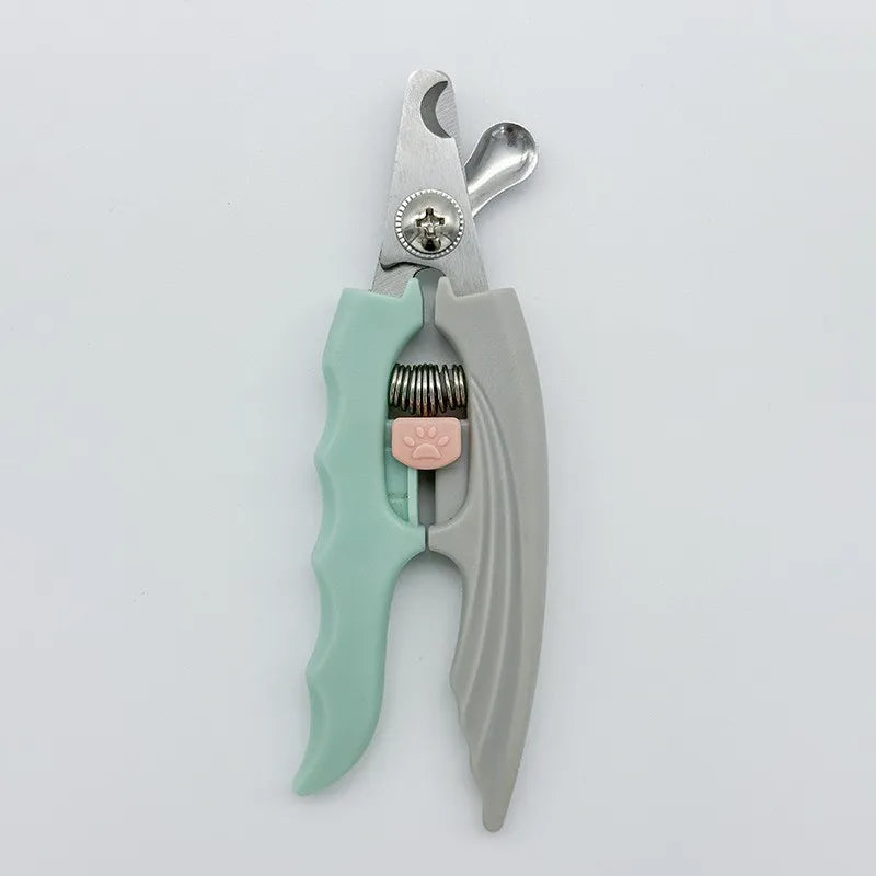 Pet Nail Clippers Stainless Steel Blade with Safety Guard Spring Handle for Cats Dogs Small Medium Pets Grooming Trimmer Tool