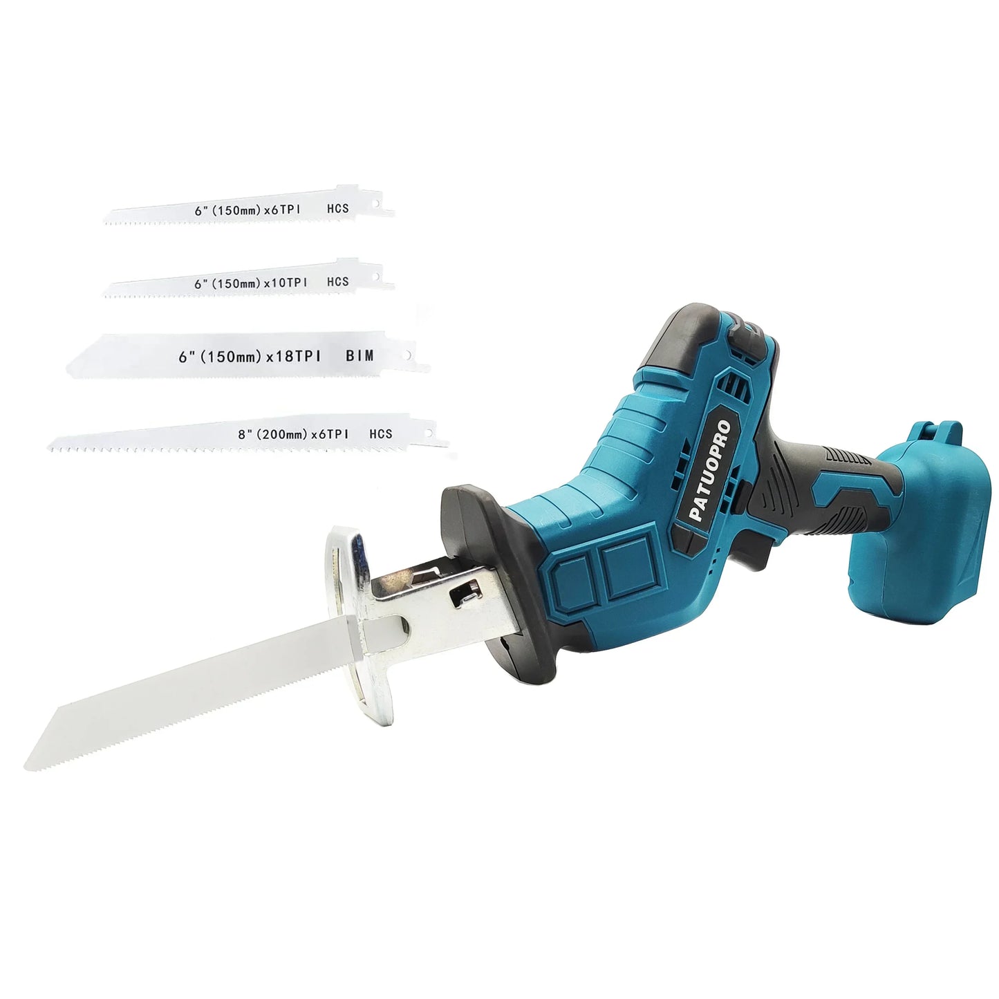 Cordless Reciprocating Saw 18V Adjustable Speed Electric Saw Wood Metal PVC Pipe Cutting Tool fit Makita 18v Battery(No Battery)