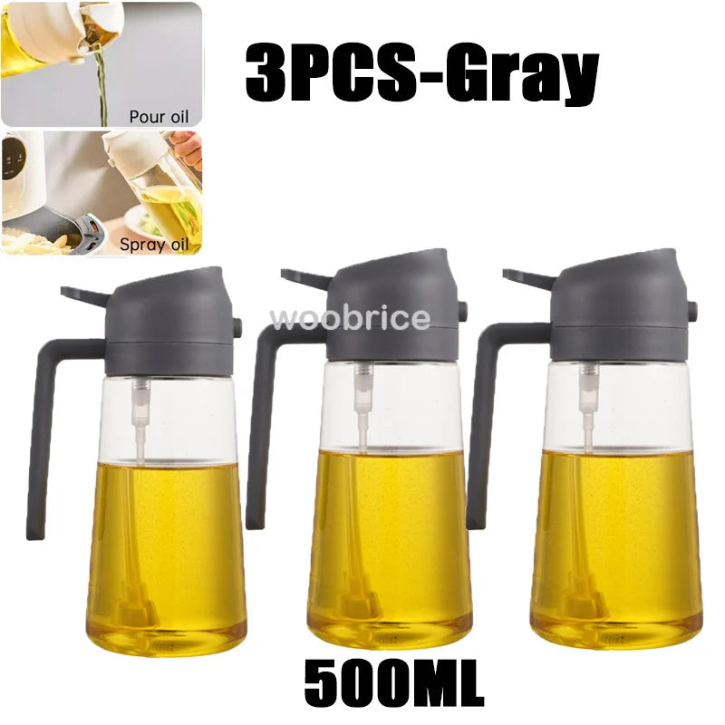 Oil Cruet Kitchen Olive Oil Spray Dual Purpose Kitchen Oil Spray Can Leakproof  Spray Bottle Kitchen Household