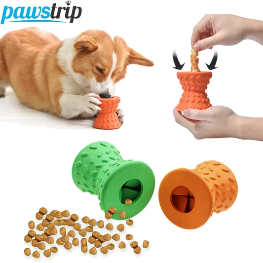 Rubber Durable Dog Chew Toys Interactive Pet Leaking Food Toys for Small Large Dogs Bite Resistant Puppy Tooth Cleaning Toy
