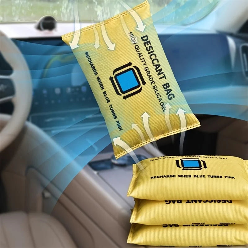 1pc 200g Reusable Silicone Car Dehumidifier Bag-Ideal for Vehicle Interior Moisture Absorption, Prevents Dampness & Condensation