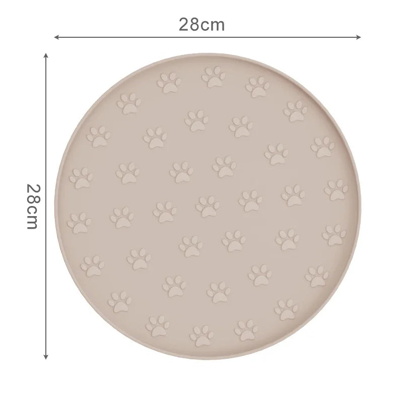 Round Silicone Dog Slow Feeder Mat Non-slip Pet Licking Mat with Suction Cups Puppy Feeder Tray Dog Accessories