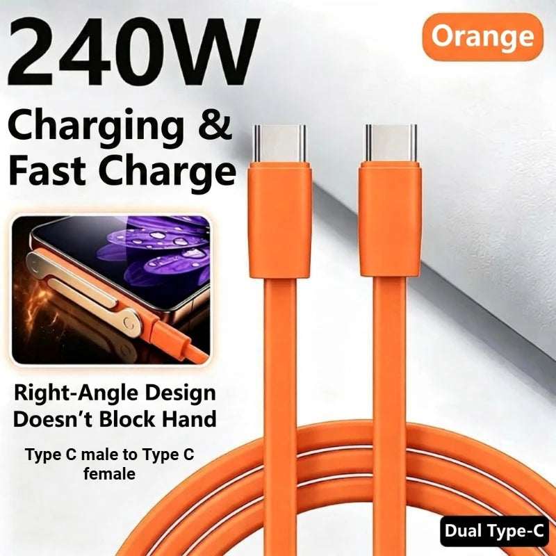 240W Super Fast Charging C To C Cable 2‑in‑1 Detachable Foldable Phone Stand Adapter Multifunctional Desktop Holder Sync Charger