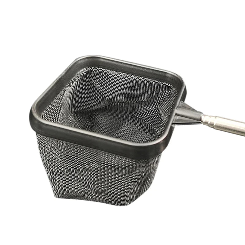 Retractable Square Fishing Net With Suction Cup Long Handle Fishing Gear for Catching Fish Shrimp Tank Clean Supplies