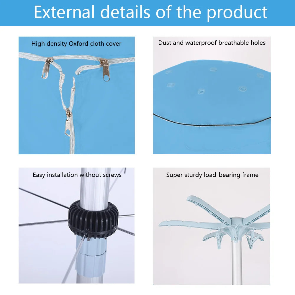 Home Clothing Dryer Electric Portable Clothes Dryer 220V EU Plug Baby Clothes Quick Dryer Machine with 180Min Timer