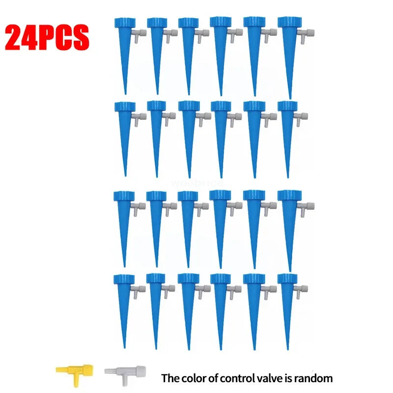 1-48pcs Drip Irrigation Self-watering Pot Automatic Drip Irrigation Kit Plant Watering Device Adjustable Control Water Dripper