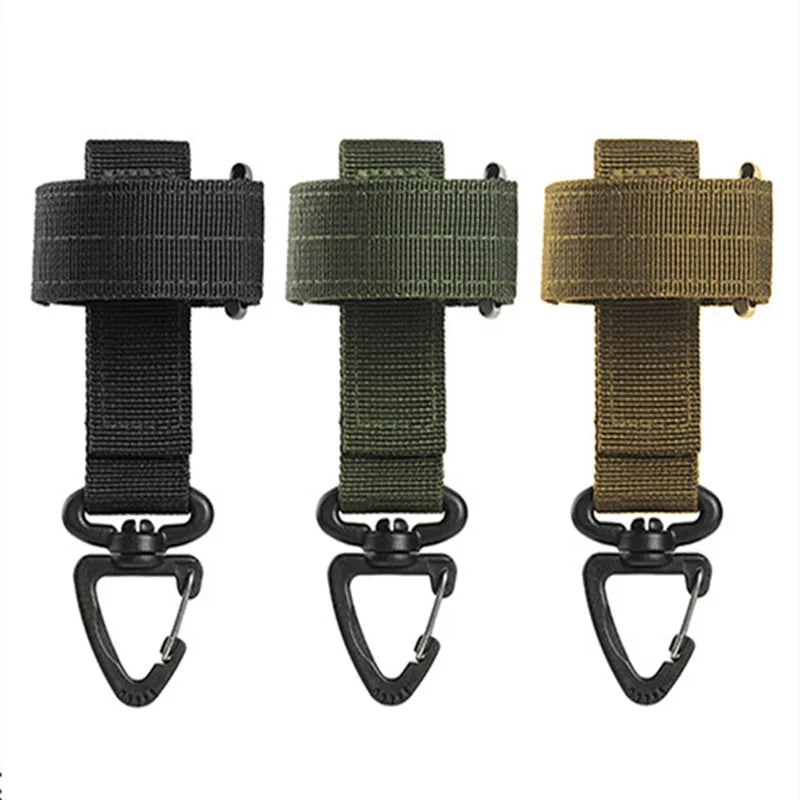 3 Pcs Tactical Carabiner Outdoor EDC Keychain Keys Holder Camping Backpack Belt Hook Hanging Buckle Muilter Clip