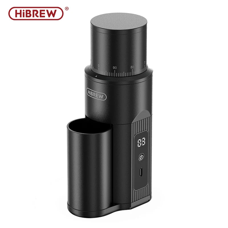 HiBREW G5 Mini draagbare koffiemolen met maalschijven, oplaadbare compacte koffiebonenmaler voor espresso, pour-over en kamperen