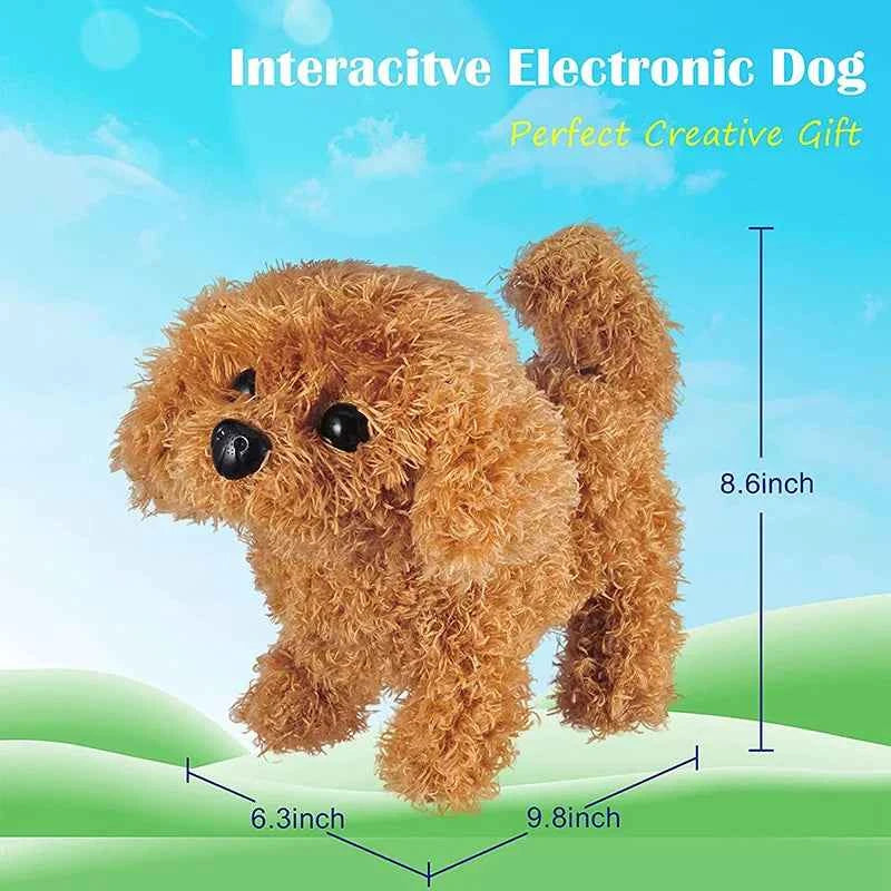 Electronic Puppy Plush Toy - Interactive Barking and Wagging Tail Plush Dog Toy for Kids, Perfect Gift for Boys and Girls