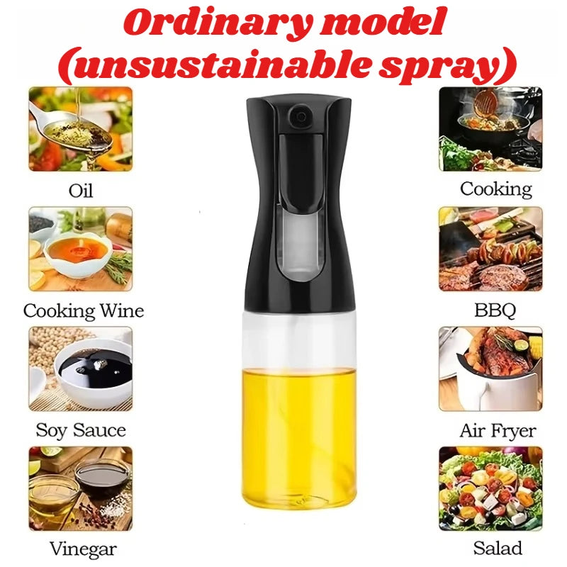 Continuous Spray Oil Spray Bottle Plastic Baking Oil Spray Bottle BBQ Cooking Garden Plant for Hair Salon Daily Moisturizing