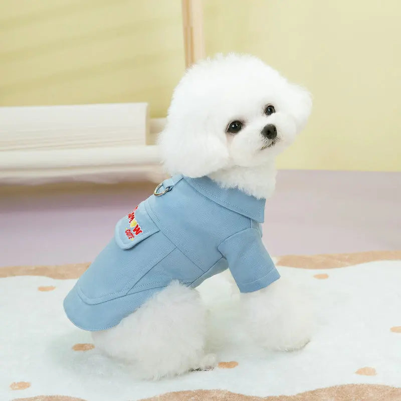 Pet Dog Shirts for Small Medium Dogs Yorkie Chihuahua Clothing Breathable Dog Clothes With D-ring Puppy Outfit Dog Accessories