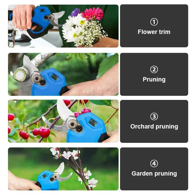 Gisam 30mm Cordless Pruner Shear for Efficient Fruit Tree and Bonsai Pruning with Makita 18V Battery