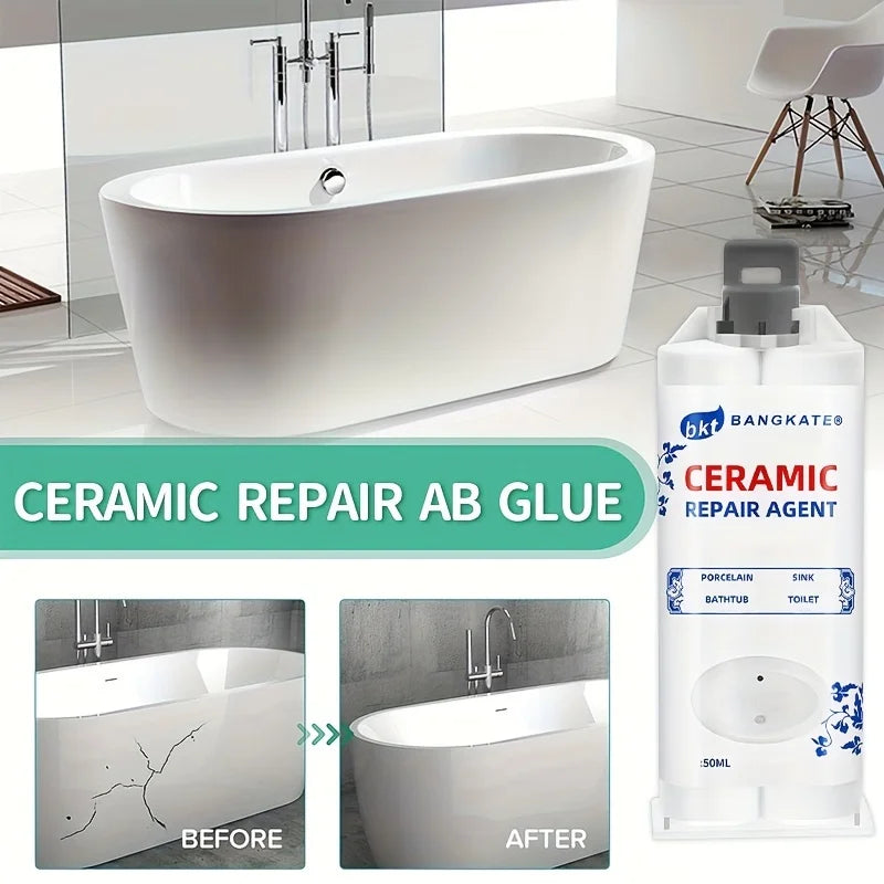 Tile and Ceramic Glaze Repair Paste for Filling Cracks, Sealing Repairing Porcelain Ceramic Enamel and Marble Surfaces