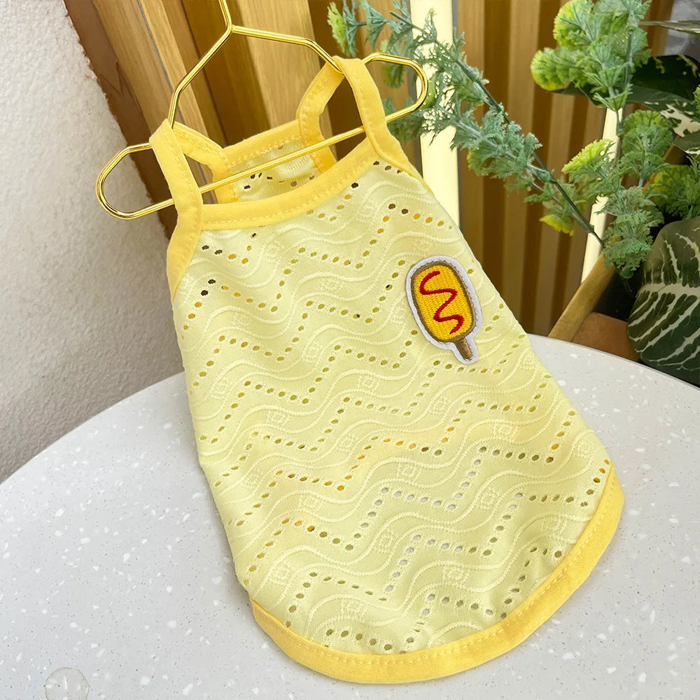 Dog Clothes for Small Dogs Thin Cute Dog Vest Puppy Clothes Breathable Chihuahua Clothes Cat Vest Pet Supplies
