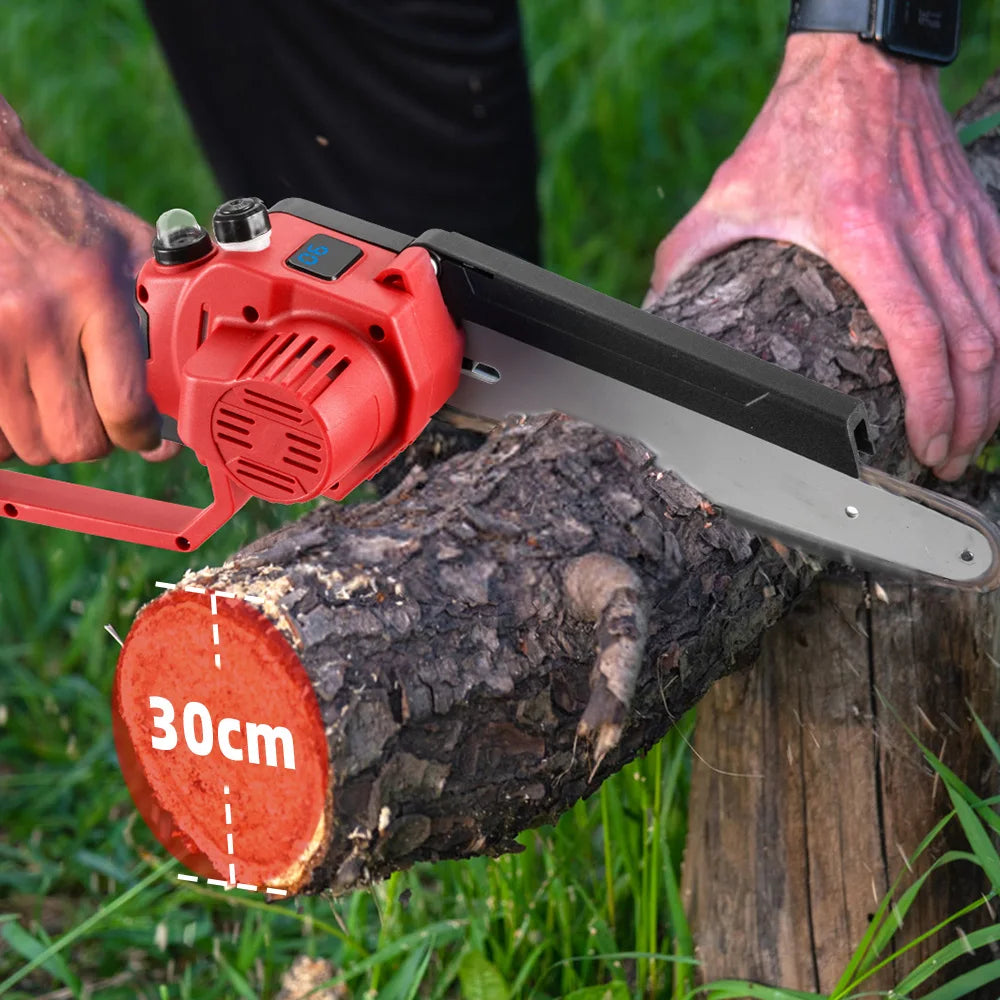 ONEVAN 8Inch Brushless Electric Chainsaw 4500W Cordless Electric Saw Rechargeable Woodworking Tool For Makita 18V Battery Pin