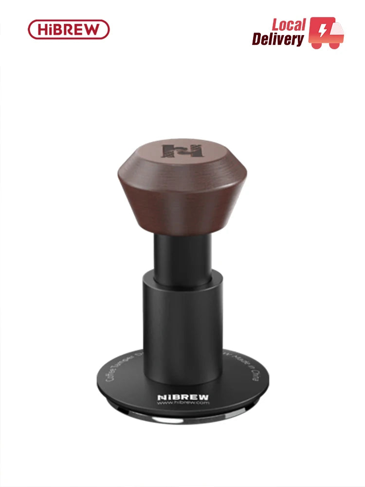 HiBREW Espresso Tamper Coffee 58mm Constant Pressure Ripple Base Calibrated Spring Loaded Barista Tool for G5 H10A H7A H13