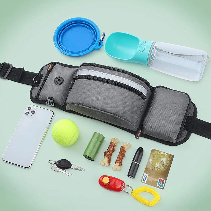 Multifunction Dog Training Waist Bag Towable Dog Treat Bag With D Ring Large Capacity Dog Treat Pouch for Training Outdoor
