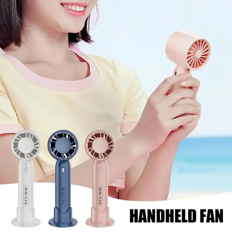 Lenovo 2026 Handheld Ventilator USB Oplaadbaar 2-in-1 Bureauventilator Krachtige Wind Mini Koelventilator Stille Kleine Luchtkoeler voor Kantoor Reizen