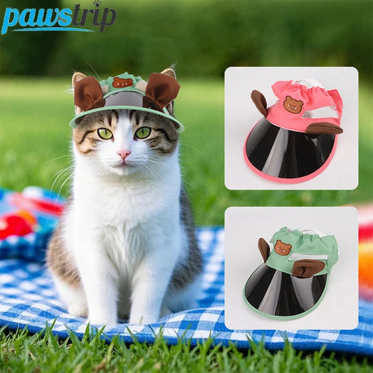 Adjustable Pet Dog Caps Outdoor Pet Caps for Cats Small Medium Dogs Summer Puppy Visor Hat with Ear Holes Dog Accessories
