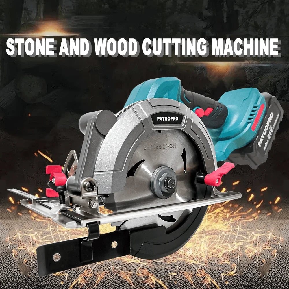 150mm Borstelloze Elektrische Cirkelzaag 6-Inch Snoerloze Handbediende Verstelbare Elektrische Zaag Houtsnijmachine voor Makita 18V Accu