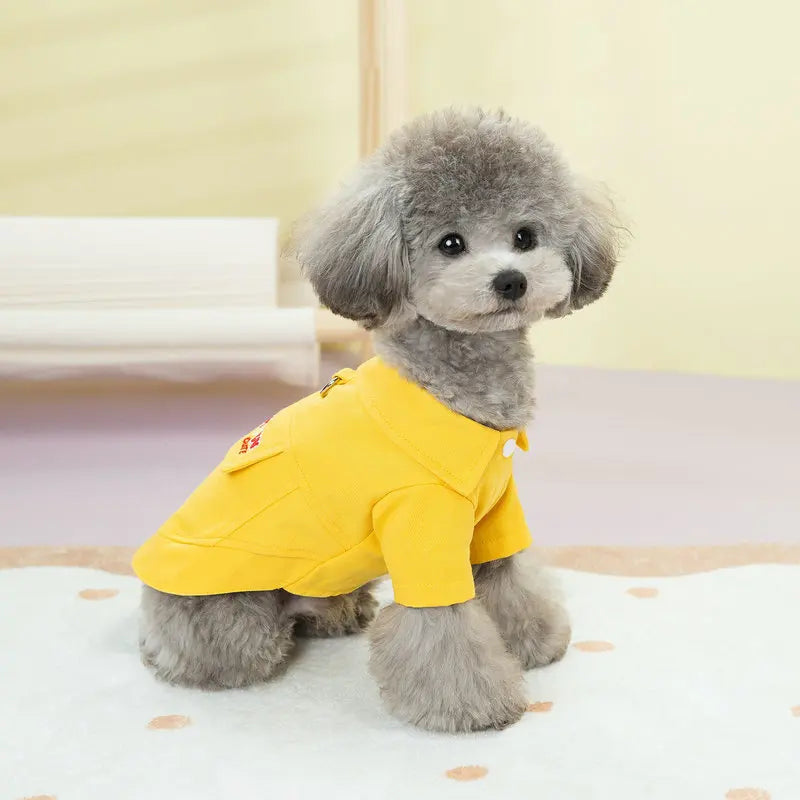 Pet Dog Shirts for Small Medium Dogs Yorkie Chihuahua Clothing Breathable Dog Clothes With D-ring Puppy Outfit Dog Accessories