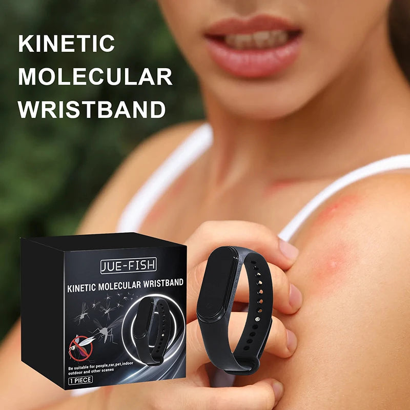 Bracelet anti-moustique portable unisexe Lenovo, ultrasons physiques non chimiques, pour la maison et l'extérieur, inclut 2 piles