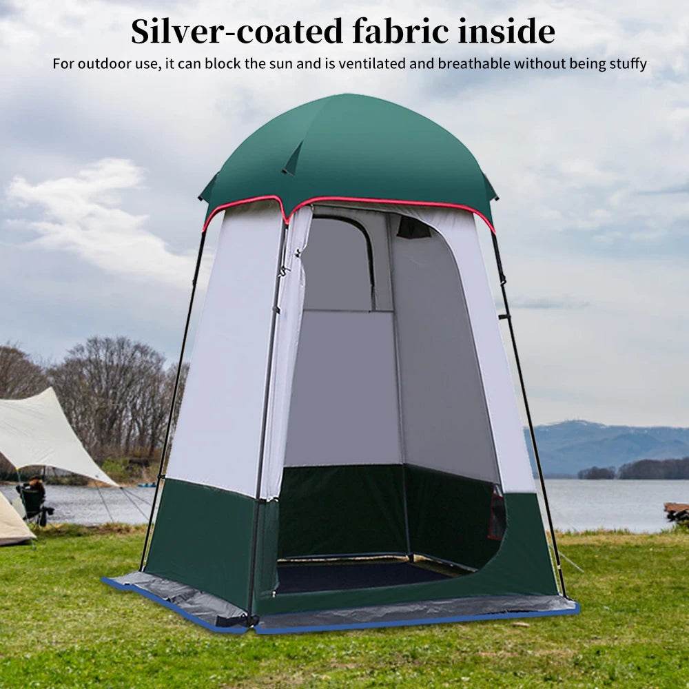 Waterproof Outdoor Shower Tent Extra Large Portable Camping Changing Shelter with Sunshade, for Beach Fishing Hiking (240x160cm) - Quality Shopping Centre