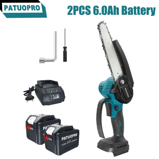 1200RPM Cordless Portable 6Inch Mini Electric Saw Brushless Mini Handheld Pruning Garden Logging Chainsaw For Makita 18V Battery
