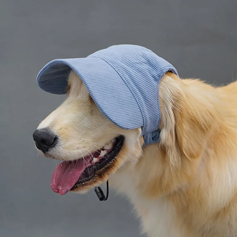 Adjustable Dog Baseball Cap Outdoor Sports Hat Soft Breathable Pet Sun Hat with Ear Holes Dog Parent-Child Hat Hiking