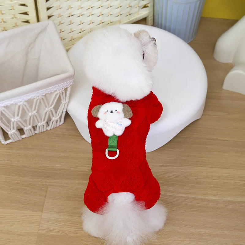 Pet Dog Jumpsuit Warm Fleece Dog Clothes for Small Medium Dogs Puppy Clothes Chihuahua mascotas Clothing Pet Supplies