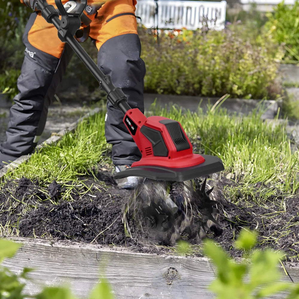 ONEVAN 36000RPM Electric Tiller Cultivator Lawn Mower Rototiller For Soil Cultivation Garden Tool Fit For Makita 18V Battery Pin