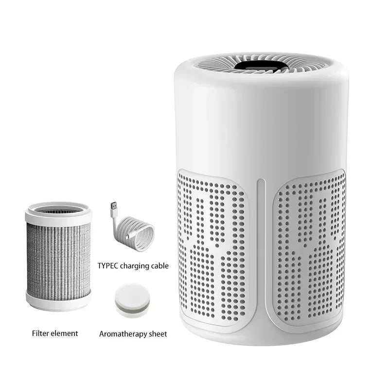 Nouveau mini purificateur d'air USB de bureau, générateur d'ions négatifs portable pour éliminer le formaldéhyde, les odeurs et la poussière pour la maison, la voiture, le bureau et les voyages