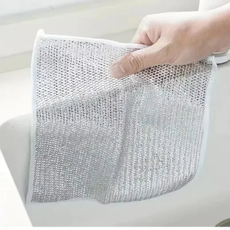 1-100PCS Metal Wire Wipe Cloth, Non-damage Pot Grid, Kitchen Stove Cleaning Cloth, Pot Wipe Cloth to Remove Stains, Special Uses