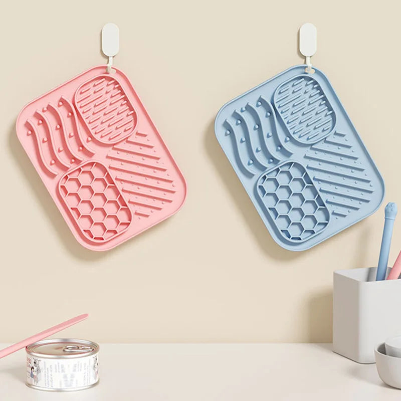Silicone Pet Slow Feeder Mat Anti-choking Pet Lick Mat for Dogs Non-slip Dog Slow Food Plate with Suction Cups Pet Supplies
