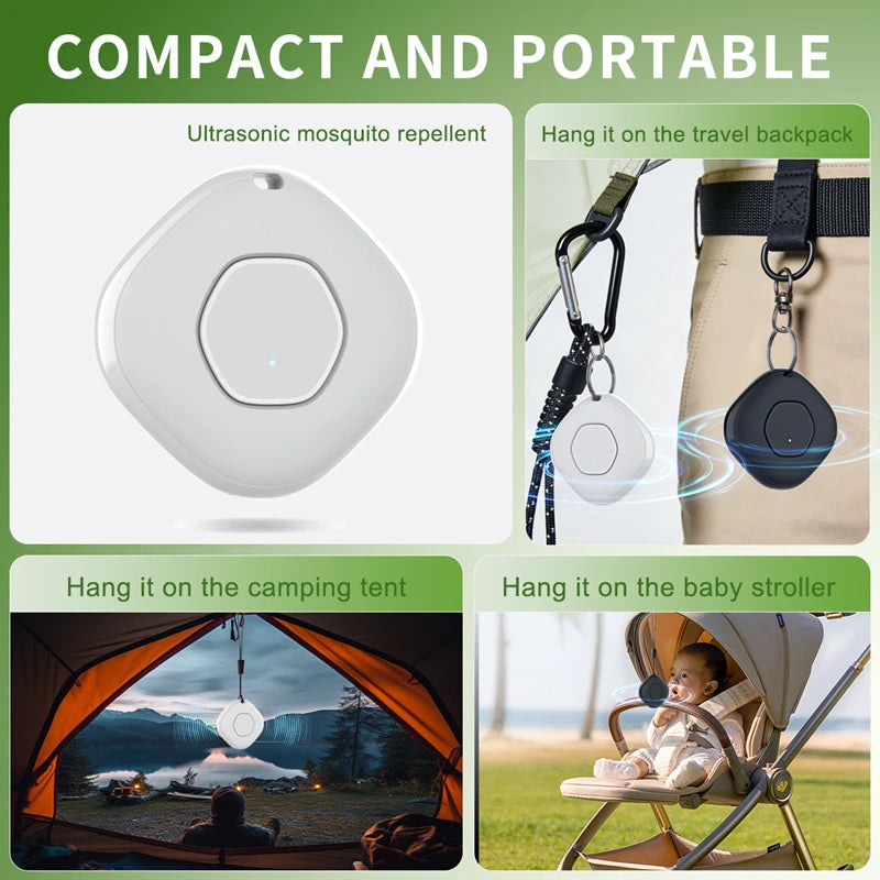 Electronic Ultrasonic Mosquito Repellent Pendant Al Intelligent Frequency Conversion Outdoor Portable Mosquito Killer 2026 New