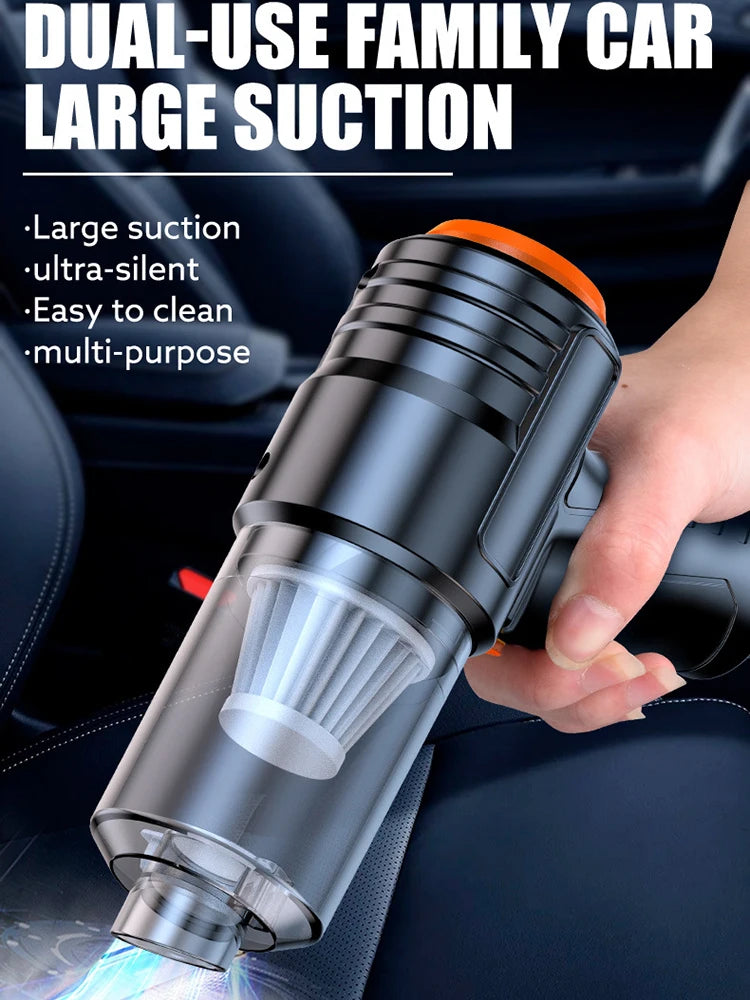 New Car mounted vacuum cleaner, wireless high suction, blowing and suction dual-use, small mini charging, handheld integrated