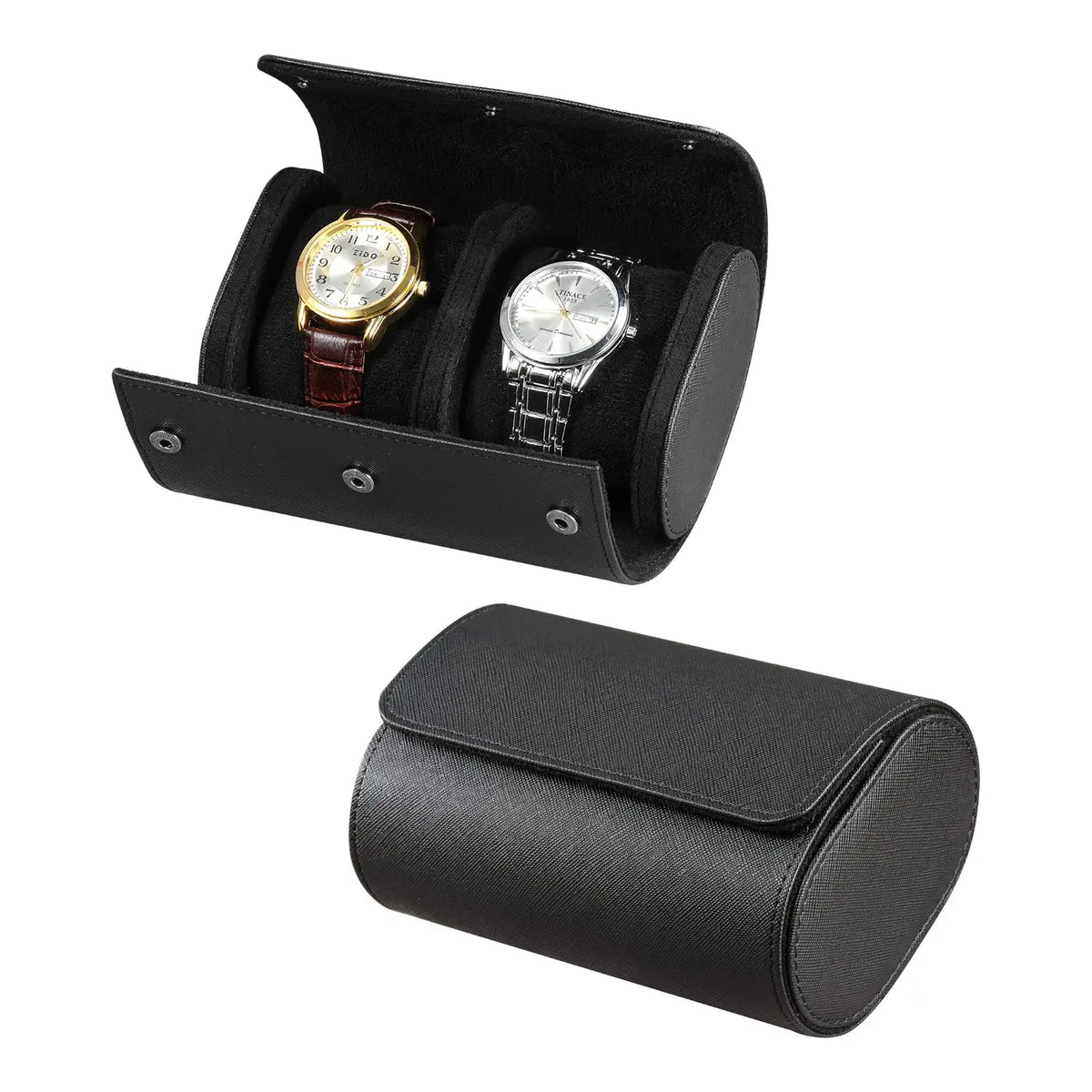 Watch Roll Travel Case-1/2/3 Slot Watch Storage and Organizer-Secure Storage with Innovative Removable Pillows & Solid Dividers