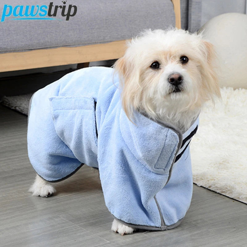 Quick-Drying Dog Bathrobe Absorbent Pet Bath Towel for Small Medium Dogs Cats Dog Accessories Pet Bathing Supplies