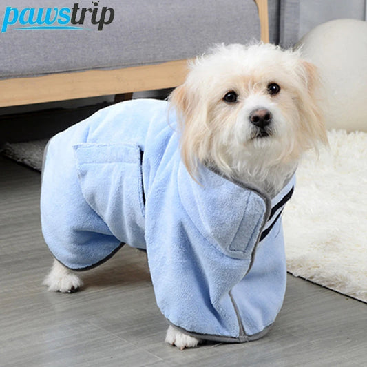 Quick-Drying Dog Bathrobe Absorbent Pet Bath Towel for Small Medium Dogs Cats Dog Accessories Pet Bathing Supplies