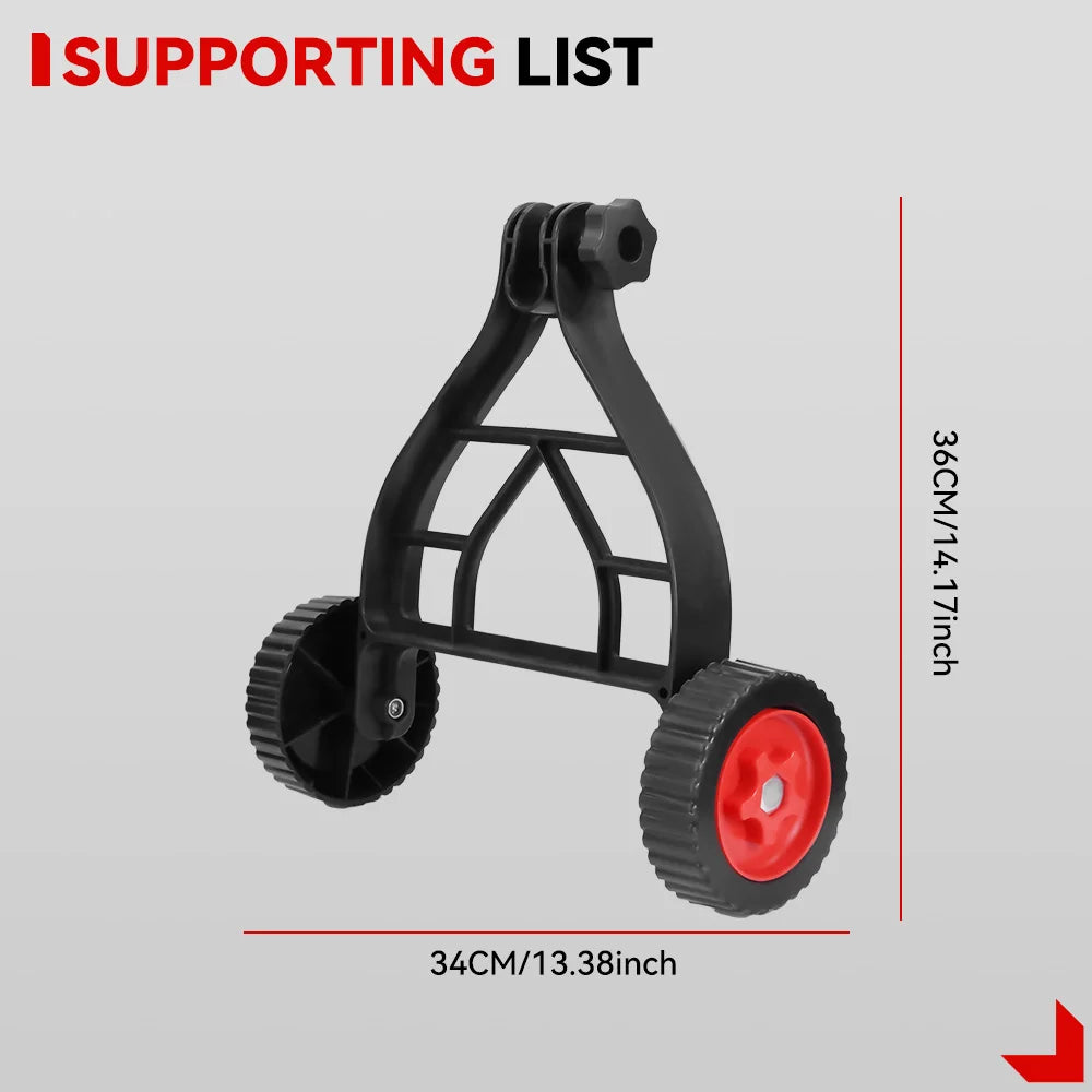 34CM Steunwielen voor grastrimmer, ondersteuningswiel voor grastrimmer, universeel instelbare beschermkap, onderdelen voor grasmaaier