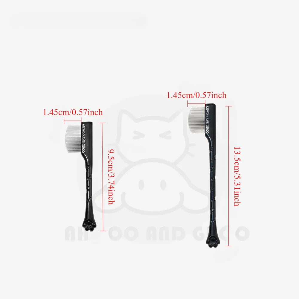 4pcs Pet Facial Cleaning Comb Set Removes Tear Stains Eye-poop Cat Paw Comb Dog Hair Repair Scissors Cat Hair Comb Pet Supplies
