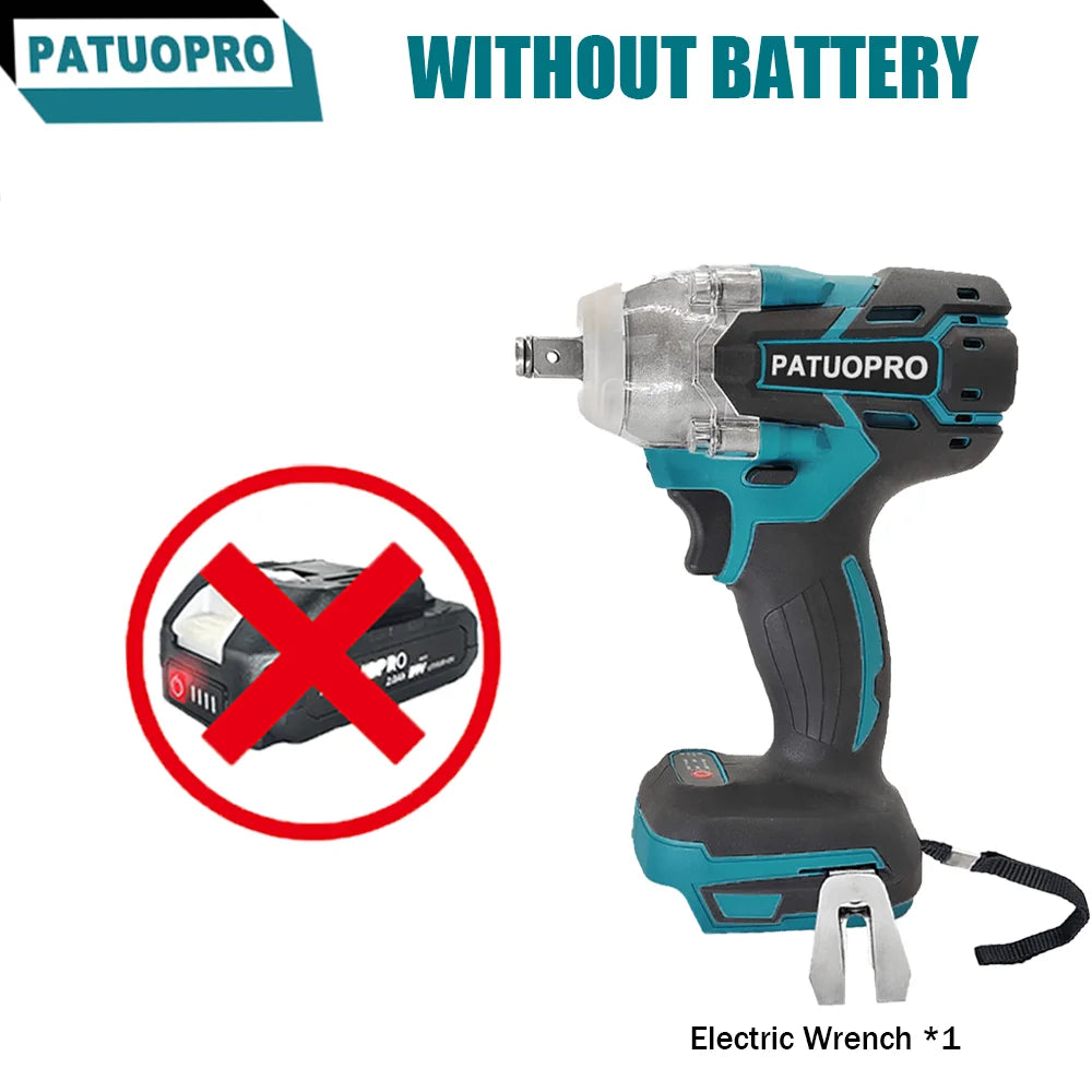 500 Nm borstelloze slagsleutel, 1/2 inch draadloze multifunctionele oplaadbare elektrische moersleutel, elektrisch gereedschap voor Makita 18V-accu