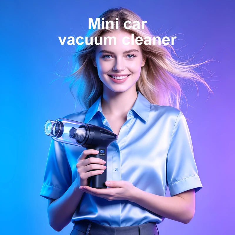 Lenovo Nieuwe Borstelloze Mini Handstofzuiger voor zowel Nat als Droog Gebruik Draadloze Draagbare Autostofzuiger voor in de Auto en Thuis