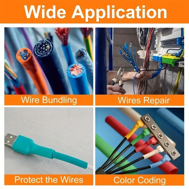 Heat Shrink Tubing Heat-shrinkable Sheath Covers Heat Shrink Cables Electric Connection Cable Sheath Retractable Thermo Sheath