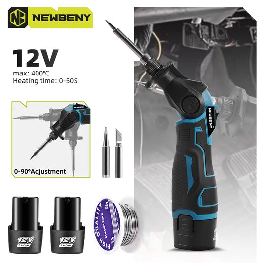NEWBENY 400℃ Cordless Electric Soldering Iron Gun 30W  Welding Gun Desoldering Sucker Heating Repair Power Tool for 12V Battery