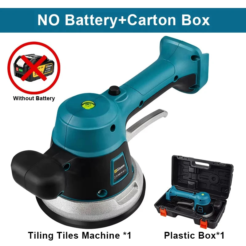 Vibrateur de carreleur sans fil Gisam, machine à carreler, 6 vitesses, ajustement automatique du nivellement des carreaux, outil d'absorption pour batterie Makita 18V