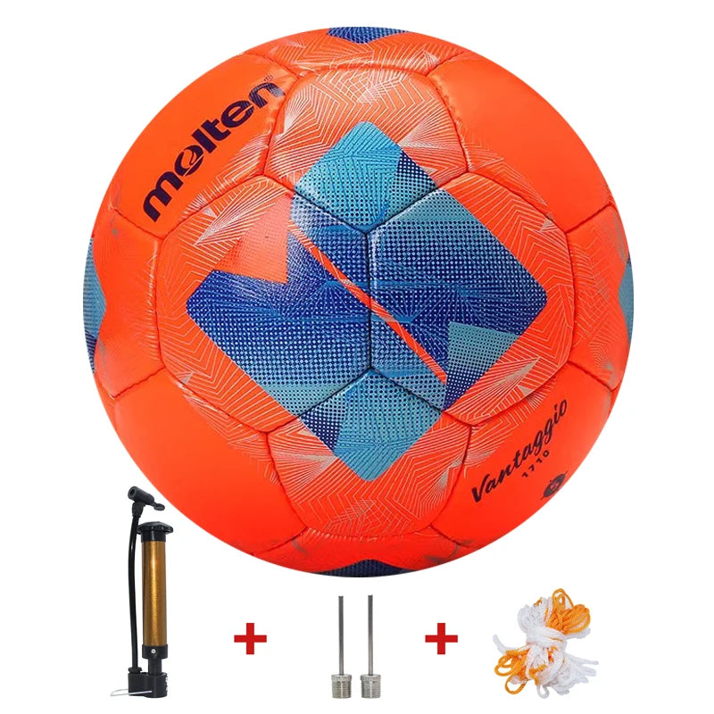 2026 Molten Soccer Ball Size 5 High Quality PVC/TPU with Pump for Outdoor Football Training and Match Game - Quality Shopping Centre